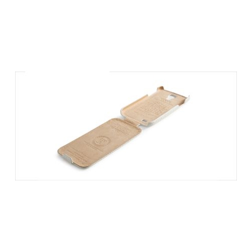 Oryginalne Etui skórzane iCarer do Samsunga Galaxy S  IV Flip Case series Białe