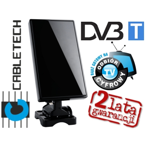 Antena zewnętrzna/wewnętrzna do cyfrowej telewizji naziemnej DVB-T Cabletech model ANT0556
