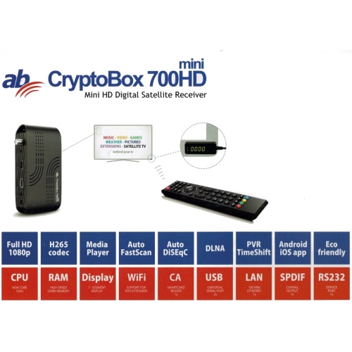 Dekoder AB CRYPTOBOX 700HD MINI H.265