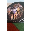 Drewniany model domku szklarnia 3D LED puzzle DIY