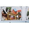 Drewniany model domku szklarnia 3D LED puzzle DIY