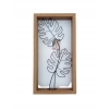 RAMA OZDOBNA DECO 44,5 CM x 23,5CM METALOWE LIŚCIE