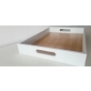 Taca bambusowa MDF Tray patera 28 x 38 X 5cm BIAŁA