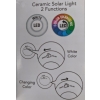 LAMPION SOLAR LED CERAMICZNY BIAŁE KOLOROWE 687