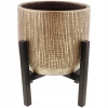 DONICA CERAMICZNA NA STOJAKU METALOWYM 15,5 CM 413
