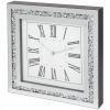 Zegar ścienny z diamentami STYL GLAMOUR 34 x 34 cm