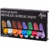 Farby akrylowe metaliczne 8 szt. x 18 ml KOLOR MIX