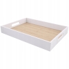 Taca bambusowa MDF Tray patera 28 x 38 X 5cm BIAŁA