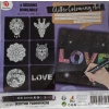 KOLOROWANKA NA PŁÓTNIE Z BROKATEM LOVE 29 x 29