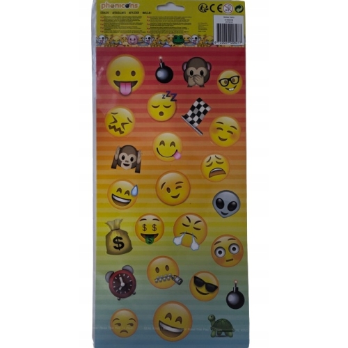 NAKLEJKI ARKUSZ x 2 EMOJI około 50 NAKLEJEK 77