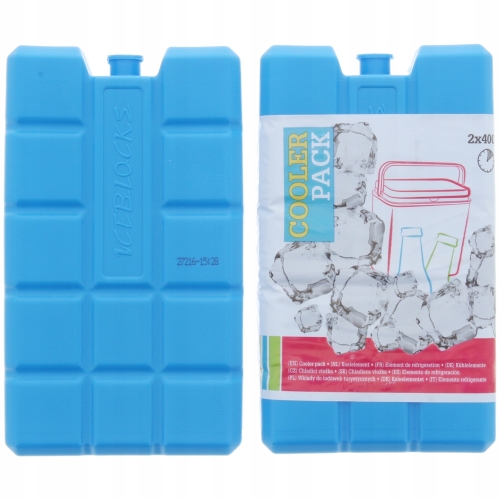 WKŁADY CHŁODZĄCE DO LODÓWKI TURYSTYCZNEJ 2 x400 ml