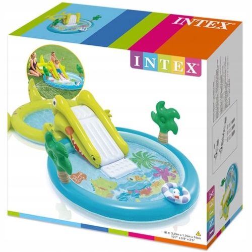 PLAC ZABAW DMUCHANA ZJEŻDŻALNIA KURTYNA INTEX 175