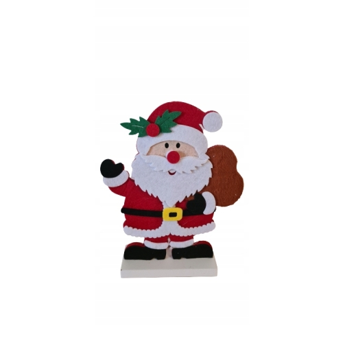 Figurka bożonarodzeniowa filcowa 21 cm św Mikołaj