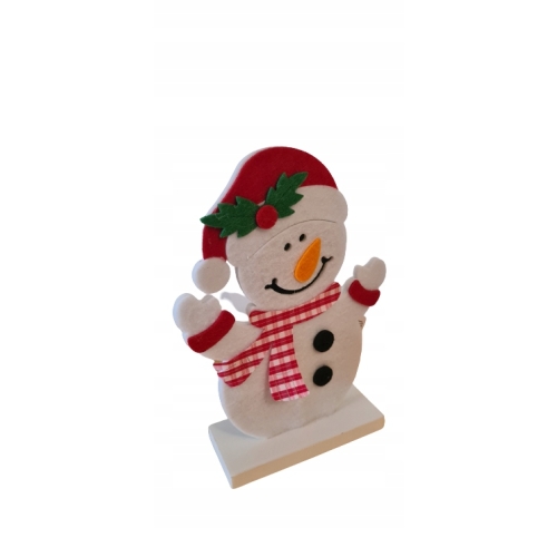 Figurka bożonarodzeniowa filcowa 21 cm bałwanek 86