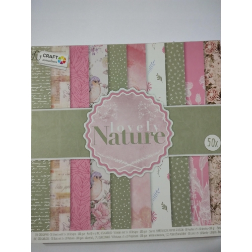 Papier do rękodzieła Craft 50 arkuszy Lovely Natur