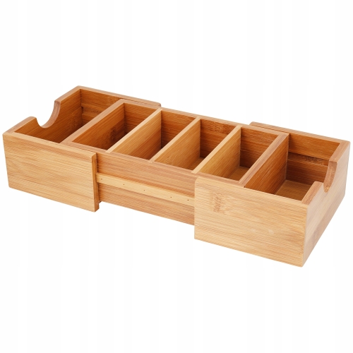 BAMBUSOWA SKRZYNKA Z PRZEGRÓDKAMI ORGANIZER
