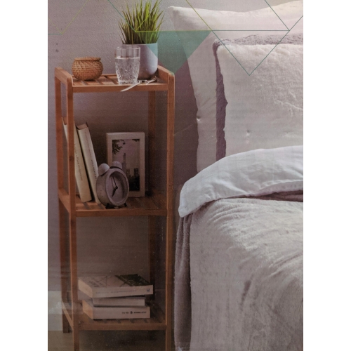 BAMBUSOWY REGAŁ SZAFKA STOJĄCA 3 PÓŁKI 75x33x33 CM