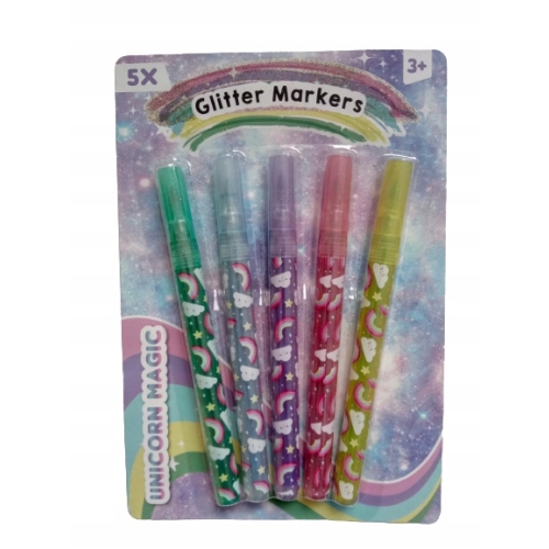 MARKERY PISAKI BROKATOWE ZESTAW 5 SZTUK GLOW 017