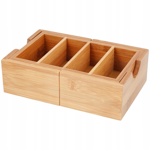 BAMBUSOWA SKRZYNKA Z PRZEGRÓDKAMI ORGANIZER