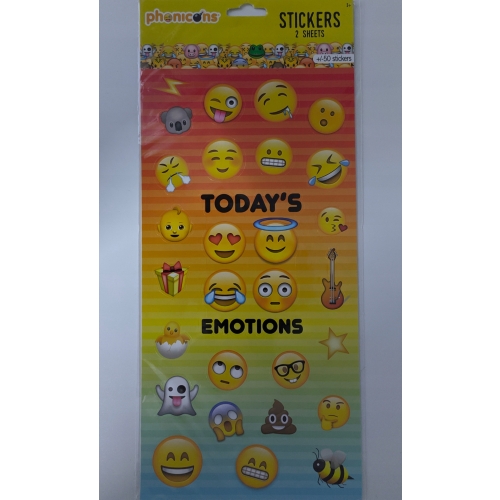 NAKLEJKI ARKUSZ x 2 EMOJI około 50 NAKLEJEK 77