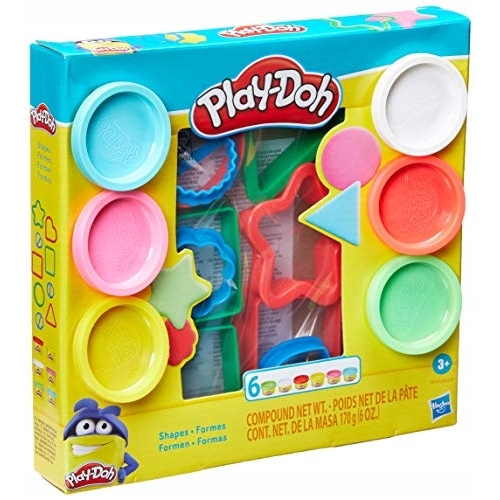 PLAY DOH CIASTOLINA FIGURY GEOMETRYCZNE 6 TUBEK