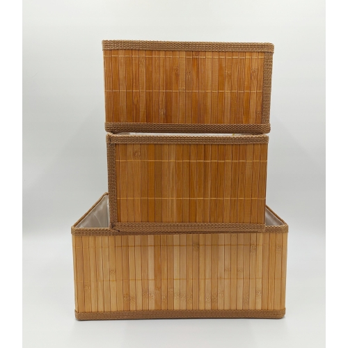 KOSZYK BAMBUSOWY ORGANIZER pudełko 24 X 18 13 cm