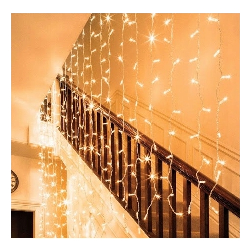 Wiszące Lampki Choinkowe Kurtyna 204 x LED + Timer