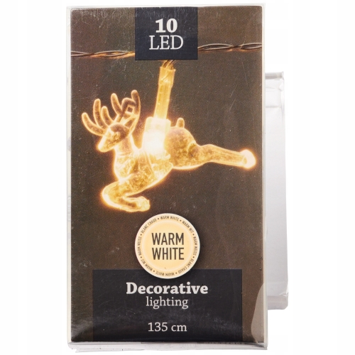 LAMPKI CHOINKOWE LED 135 CM GWIAZDKI WARM WHITE 77