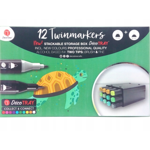 TWINMARKERY Dwustronne BOX 12 SZT Alkoholowe 104