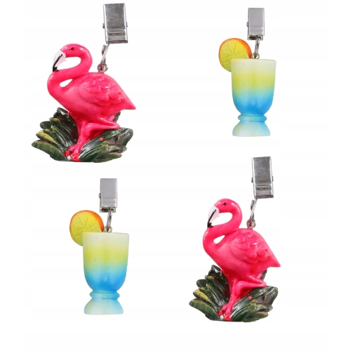 Obciążniki ciężarki klipsy obrusu 4 FLAMING DRINK