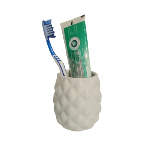 KUBEK POJEMNIK NA SZCZOTECZKĘ CERAMICZNY WZÓR 006