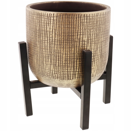DONICA CERAMICZNA NA STOJAKU METALOWYM 15,5 CM 413
