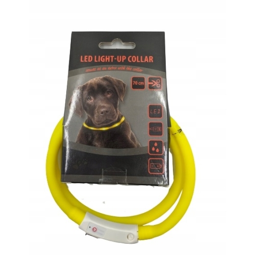 ŚWIECĄCA OBROŻA LED DLA PSA 70 cm silikonowa 99