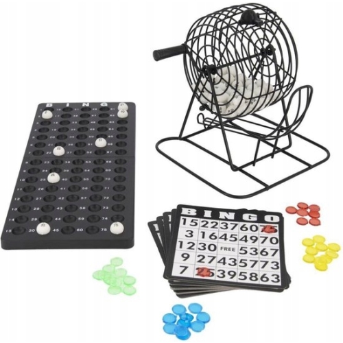BINGO TOWARZYSKA GRA RODZINNA BĘBEN LOTTO