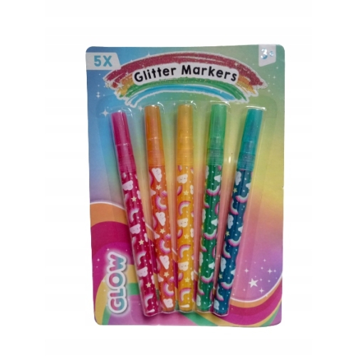 MARKERY PISAKI BROKATOWE ZESTAW 5 SZTUK GLOW 017