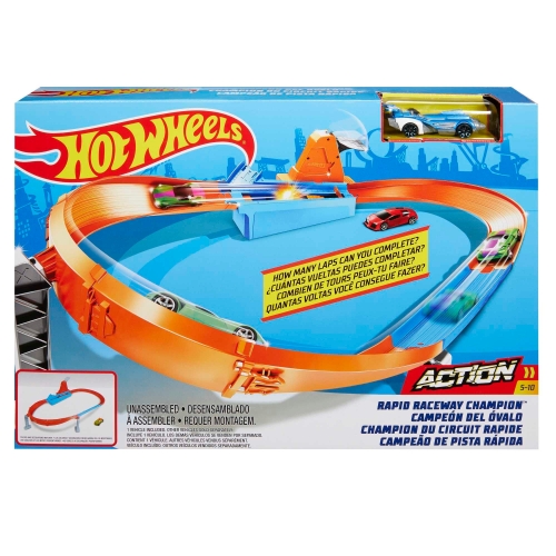 ZESTAW Tor samochodowy Hot Wheels wyścigi auta