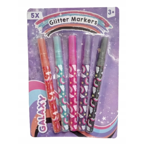 MARKERY PISAKI BROKATOWE ZESTAW 5 SZTUK GLOW 017