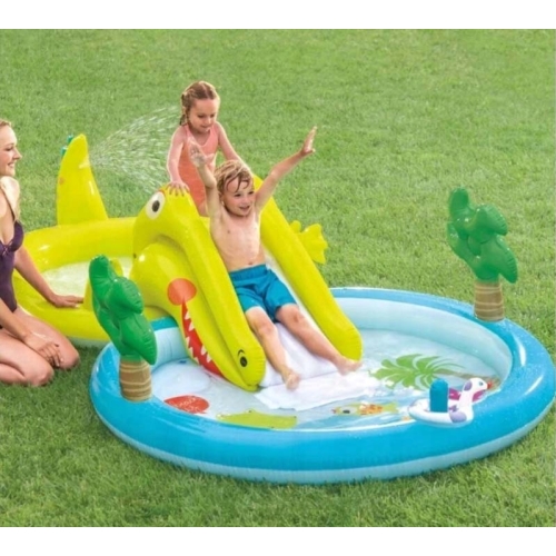 PLAC ZABAW DMUCHANA ZJEŻDŻALNIA KURTYNA INTEX 175