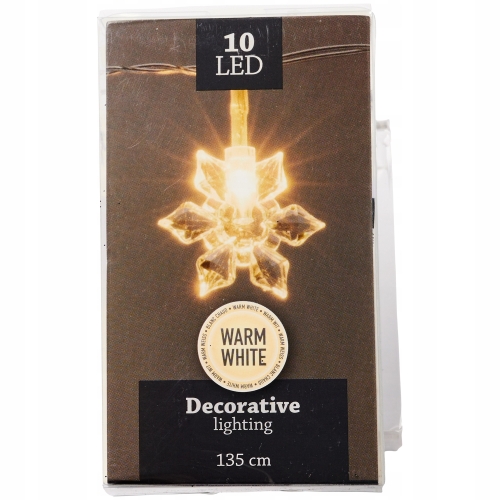 LAMPKI CHOINKOWE LED 135 CM GWIAZDKI WARM WHITE 77