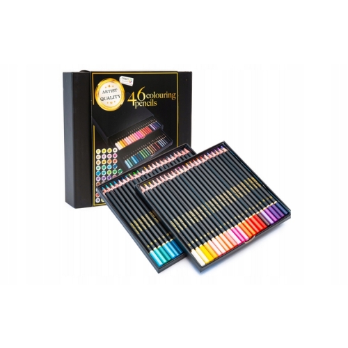 KREDKI OŁÓWKOWE ZESTAW KREDEK CRAFT 46 szt + ETUI