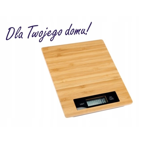 Waga kuchenna elektroniczna bambusowa LCD TANIO !!