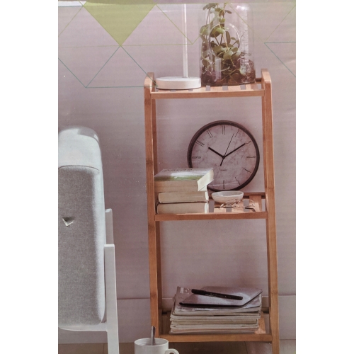 BAMBUSOWY REGAŁ SZAFKA STOJĄCA 3 PÓŁKI 75x33x33 CM