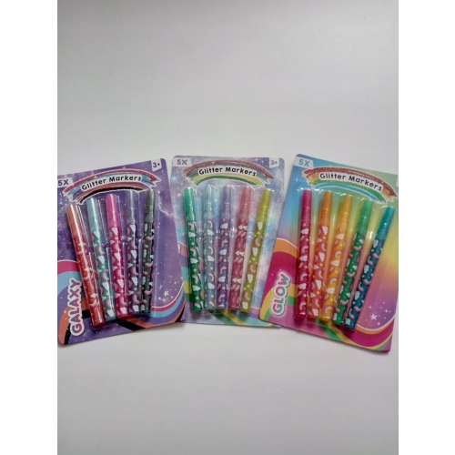 MARKERY PISAKI BROKATOWE ZESTAW 5 SZTUK GLOW 017