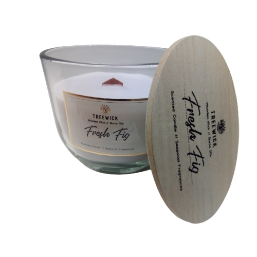 Świeca zapachowa z drewnianym knotem SANDALWOOD 57