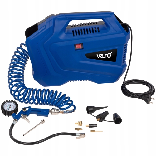 KOMPRESOR BEZOLEJOWY VARO 1100W 8 BAR MEGA MOCNY
