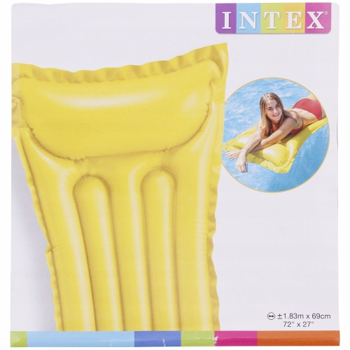 MATERAC DMUCHANY INTEX 183 x 69 cm DŁUGI żółty 35