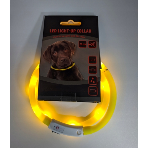 ŚWIECĄCA OBROŻA LED DLA PSA 70 cm silikonowa 99