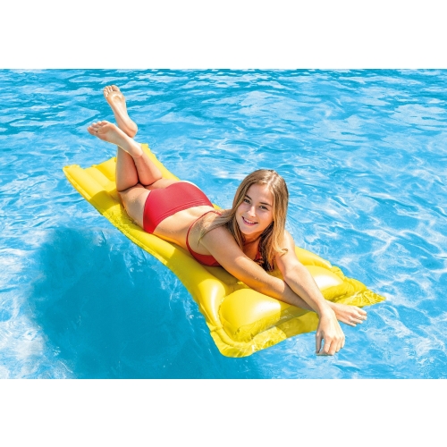 MATERAC DMUCHANY INTEX 183 x 69 cm DŁUGI żółty 35