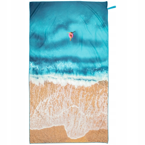 RĘCZNIK PLAŻOWY Z MIKROFIBRY 180 x 100 cm ZIELONY