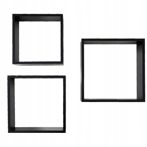 PÓŁKA CUBE WISZĄCA REGAŁ 3 SZT BIAŁA 30 x 30 cm